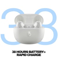 Bezdrôtové slúchadlá Skullcandy Rail ANC s potlačením hluku, 27-hodinovou výdržou batérie, mikrofónom, kompatibilné s iPhone a Android - farba Bone 3