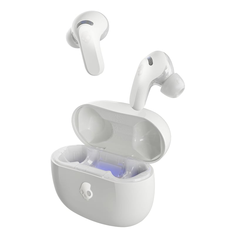 Bezdrôtové slúchadlá Skullcandy Rail ANC s potlačením hluku, 27-hodinovou výdržou batérie, mikrofónom, kompatibilné s iPhone a Android - farba Bone