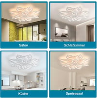 Sky angle LED Mennyezeti Lámpa Távirányítóval - 155W 18600LM Virág Alakú Akril Lámpatest 3000K-6000K Állítható Fényerővel Nappali és Hálószo 6