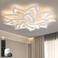 Sky angle Okos LED mennyezeti lámpa fehér modern szirmos design távirányítóval konyhába nappaliba hálószobába előszobába 1