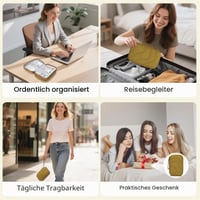 Geantă de organizare a cablurilor pentru călătorii Skycase, husă tehnică pentru cabluri și powerbank pentru accesorii electronice, galbenă 7