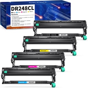 Skydo DR248CL kompatibilni bubanj za Brother HL-L3240CDW DCP-L3560CDW MFC-L3760CDW HL-L3215CW HL-L3220CW DCP-L3515CDW DCP-L3520CDW plava, nedostaje 1 od 4 komada