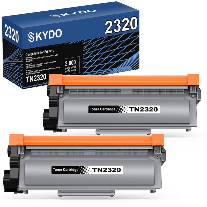 Kompatibilný toner Skydo TN2320 pre tlačiarne Brother TN-2320 TN-2310 MFC-L2700DW L2720DW L2740DW DCP-L2540DN HL-L2300D HL-L2360DN čierny 2 ks