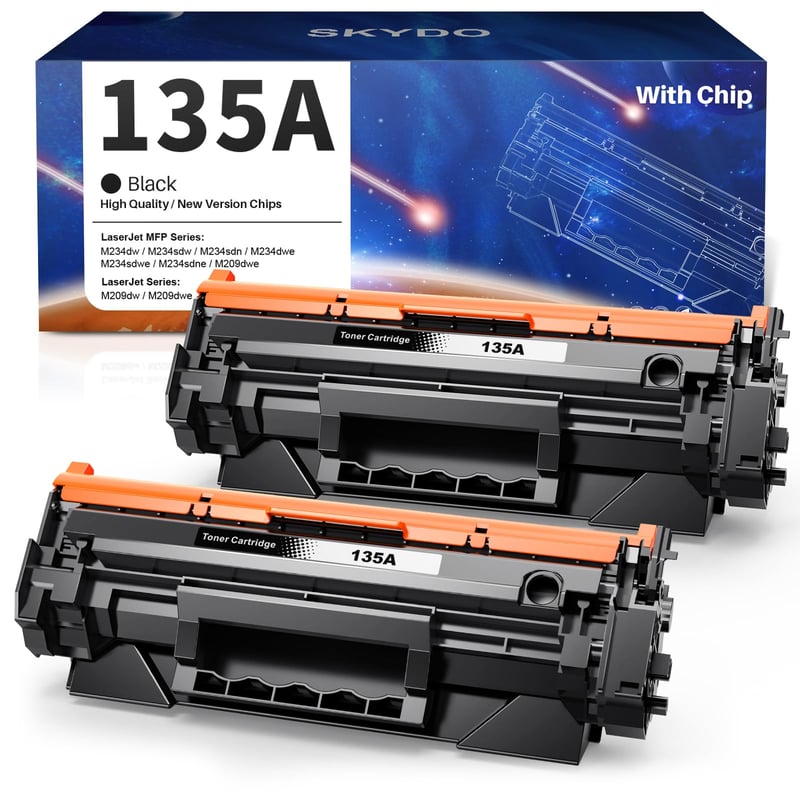 Skydo W1350A toner HP 135A kompatibilná čierna kazeta s čipom pre tlačiarne HP LaserJet M209dw, MFP M234dw, M234sdw, M234sdn, 2 ks