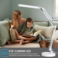 SKYLEO Asztali Lámpa Dimmer Funkcióval - Klippes és Talapzatos LED Asztali Lámpa Szemmentes Védelemmel 6