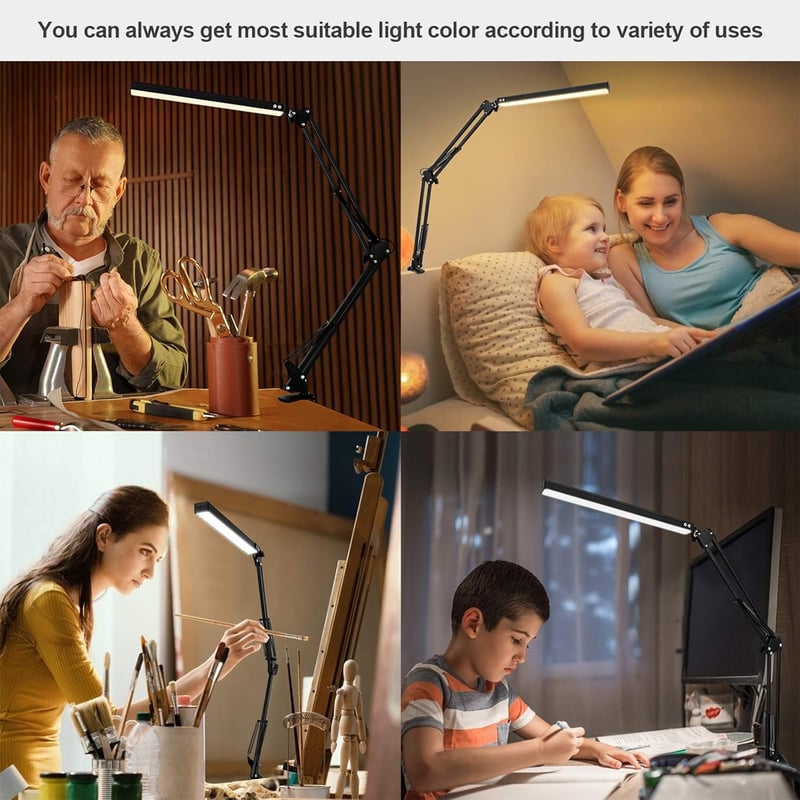 SKYLEO LED asztali lámpa csipeszes rögzítéssel