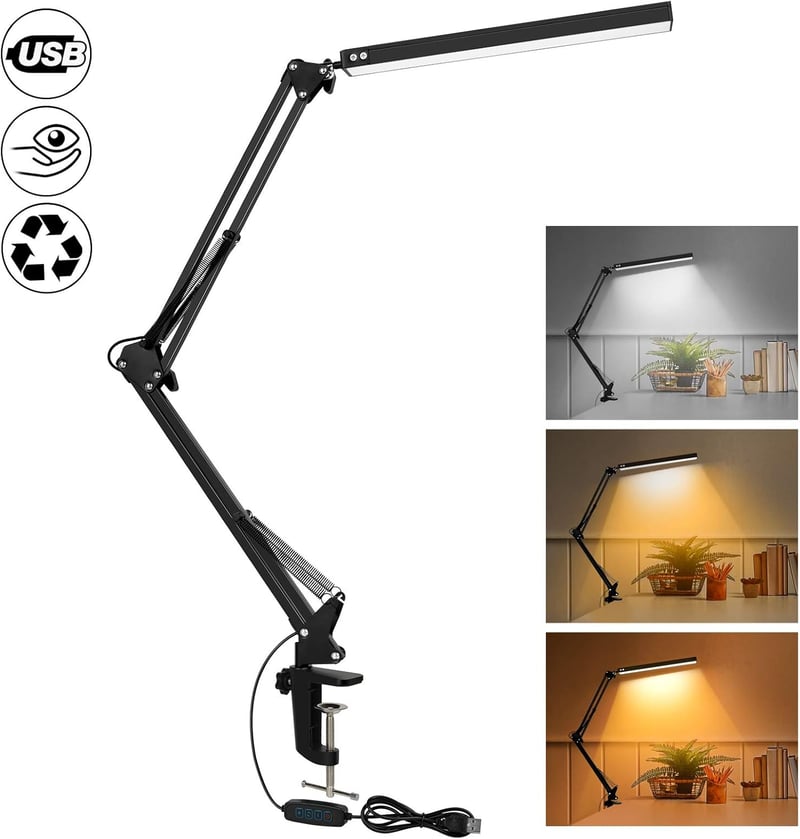 SKYLEO LED asztali lámpa csipeszes rögzítéssel