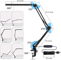 SKYLEO LED asztali lámpa csipeszes rögzítéssel 3