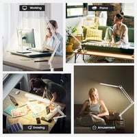 SKYLEO LED Asztali Lámpa Csiptetős 1300 Lm 5 Szín 11 Fényerő Szint Időzítő Fehér 6