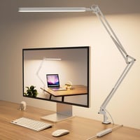 SKYLEO LED Asztali Lámpa Csiptetős 1300 Lm 5 Szín 11 Fényerő Szint Időzítő Fehér 1
