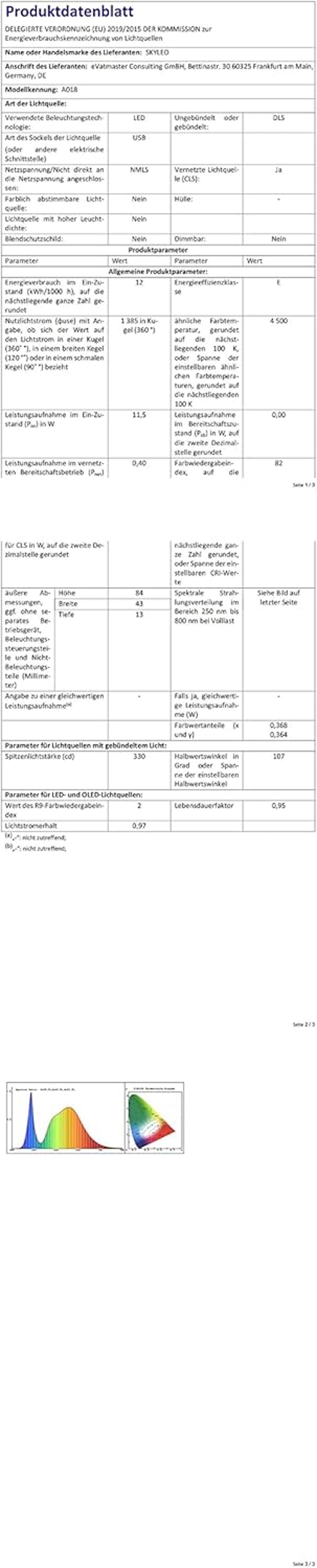 SKYLEO LED Asztali Lámpa Csiptetős 1300 Lm 5 Szín 11 Fényerő Fekete