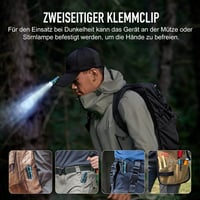 Skylla LED zseblámpa 6000 lumen, TYPE-C töltés, 8 üzemmód, vízálló kempingezéshez 5