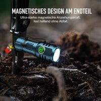 Skylla LED zseblámpa 6000 lumen, TYPE-C töltés, 8 üzemmód, vízálló kempingezéshez 3