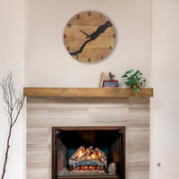 SkyNature Vintage Fa Falióra - 47 cm Nagy Méretű, Zajtalan Működésű, Arab Számlapos, Rusztikus Dekoráció Nappaliba, Konyhába, Irodába 4