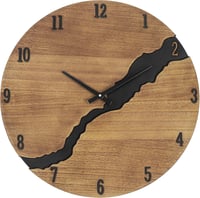 SkyNature Vintage Fa Falióra - 47 cm Nagy Méretű, Zajtalan Működésű, Arab Számlapos, Rusztikus Dekoráció Nappaliba, Konyhába, Irodába 1