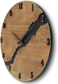 SkyNature Vintage Fa Falióra - 47 cm Nagy Méretű, Zajtalan Működésű, Arab Számlapos, Rusztikus Dekoráció Nappaliba, Konyhába, Irodába 6