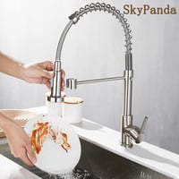SkyPanda Konyhai Csaptelep 360° Forgatható Magasív Zuhanyfunkció Ezüst 2