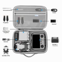 Prenosná taška SKYREAT pre dron DJI Mini 4 Pro Fly More Combo a ovládač RC 2, s ramenným popruhom, kompaktné cestovné puzdro na príslušenstvo 4