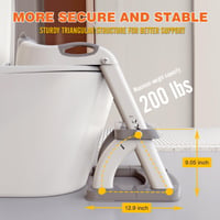 SKYROKU Reductor WC pentru copii 2 în 1, pliabil, antiderapant, extra lat, cu protecție împotriva stropirii și treaptă îngroșată, ideal și pentru olitță 7