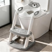 SKYROKU Reductor WC pentru copii 2 în 1, pliabil, antiderapant, extra lat, cu protecție împotriva stropirii și treaptă îngroșată, ideal și pentru olitță 1