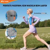Bežecká vesta SKYSPER 12L s hydratačným vakom a 2 mäkkými fľašami s objemom 500 ml, na trailový beh, turistiku a maratón, pre mužov aj ženy 2