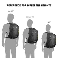 SKYSPER 20L Ľahký turistický batoh s priedušným 3D Air Mesh polstrovaním chrbta, trekingový batoh pre mužov a ženy, čierny 6