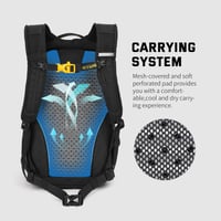 SKYSPER 20L Ľahký turistický batoh s priedušným 3D Air Mesh polstrovaním chrbta, trekingový batoh pre mužov a ženy, čierny 3