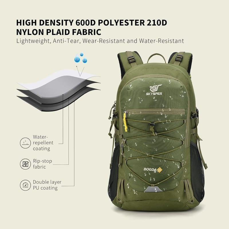 SKYSPER Bogda 35L Túra Hátizsák Hátszellőzéssel és Hidratációs Rendszerrel, Trekking Táska Lélegző 3D Mesh Anyagból