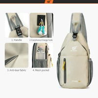 SKYSPER Könnyű Vízálló Oldaltáska - Férfi Crossbody Válltáska Túrázáshoz, Sportoláshoz és Utazáshoz, 25x30 cm, 320g 4