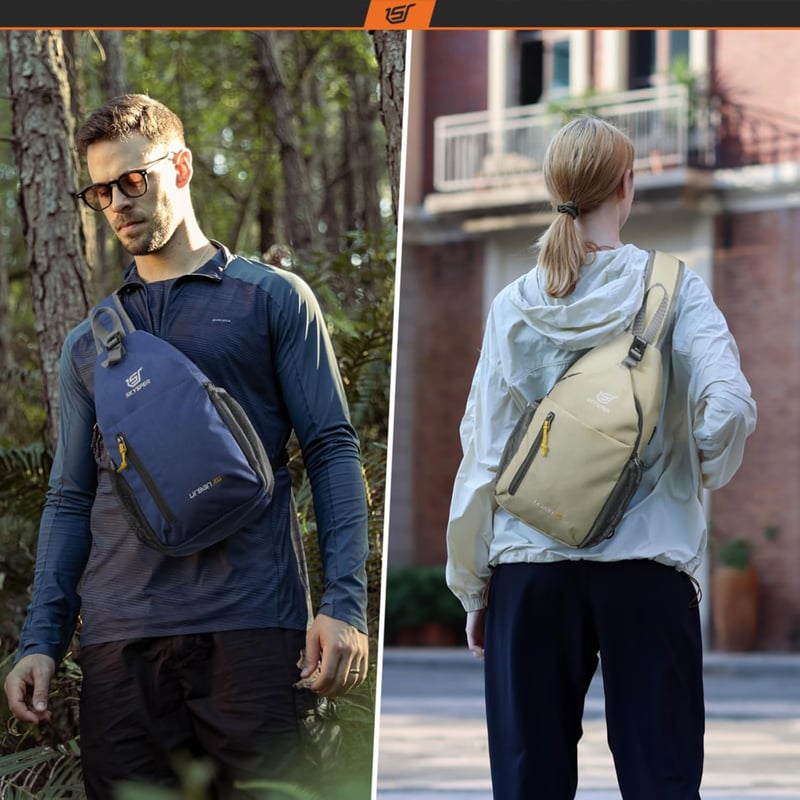 SKYSPER Könnyű Vízálló Oldaltáska - Férfi Crossbody Válltáska Túrázáshoz, Sportoláshoz és Utazáshoz, 25x30 cm, 320g