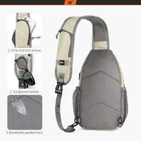 SKYSPER Könnyű Vízálló Oldaltáska - Férfi Crossbody Válltáska Túrázáshoz, Sportoláshoz és Utazáshoz, 25x30 cm, 320g 3