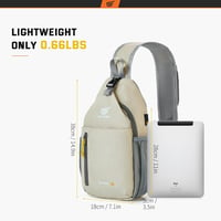 SKYSPER Könnyű Vízálló Oldaltáska - Férfi Crossbody Válltáska Túrázáshoz, Sportoláshoz és Utazáshoz, 25x30 cm, 320g 5