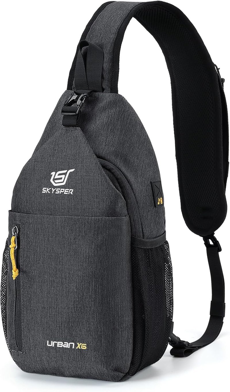 SKYSPER Könnyű Vízálló Válltáska - Kompakt Crossbody Táska Túrázáshoz, Sportoláshoz és Utazáshoz, Férfiaknak, URBAN Modell, 25x30 cm
