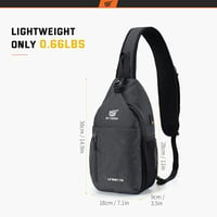 SKYSPER Könnyű Vízálló Válltáska - Kompakt Crossbody Táska Túrázáshoz, Sportoláshoz és Utazáshoz, Férfiaknak, URBAN Modell, 25x30 cm 5