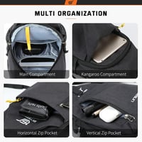 SKYSPER Könnyű Vízálló Válltáska - Kompakt Crossbody Táska Túrázáshoz, Sportoláshoz és Utazáshoz, Férfiaknak, URBAN Modell, 25x30 cm 2