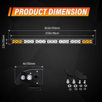SKYWORLD LED fénysor offroad 210W fehér-sárga spot/flood - 38 inch 2