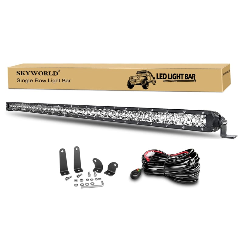 SKYWORLD 43" Ultra Slim LED svjetlosna rampa 210W - Terenska svjetlosna letva sa setom kablova za 4x4 SUV ATV kamione 12V/24V