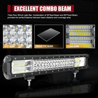 SKYWORLD 50cm 288W LED munkalámpa 12V/24V offroad fényhíd + 2x10cm 18W szpotlámpa 3