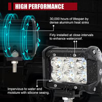SKYWORLD 50cm 288W LED munkalámpa 12V/24V offroad fényhíd + 2x10cm 18W szpotlámpa 7