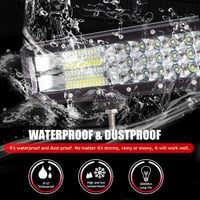 SKYWORLD 50cm 288W LED munkalámpa 12V/24V offroad fényhíd + 2x10cm 18W szpotlámpa 5