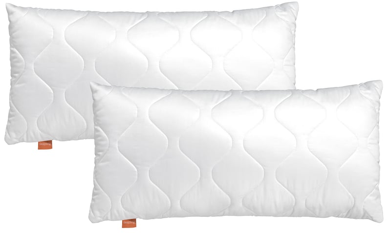 sleepling Basic 100 Vankúš z mikrovlákna 30x50 cm, súprava 2 ks, biely, vhodný pre alergikov, prateľný na 60 °C, Oeko-Tex, vyrobené v EÚ