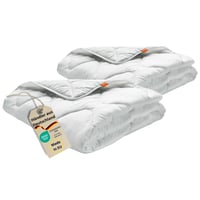 Set 2 Plăpumi din Microfibră sleepling Basic 135x200 cm, Căldură Medie pentru Tot Anul, Alb 1