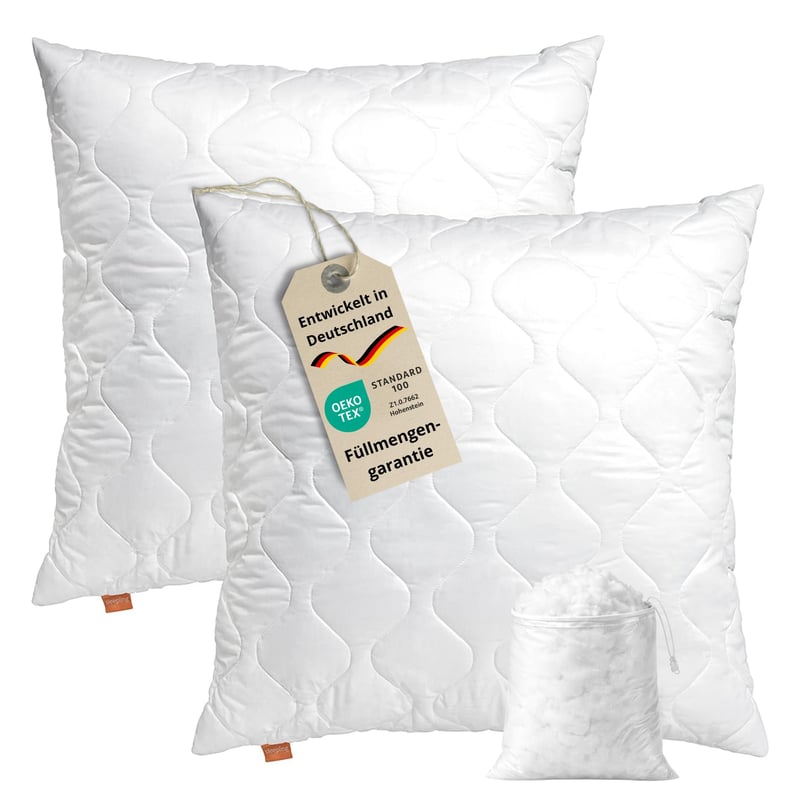 Vankúš Sleepling Komfort 100, 80x80 cm, súprava 2 kusov, vhodný pre alergikov, prateľný, vyrobený v EÚ, certifikát Öko-Tex