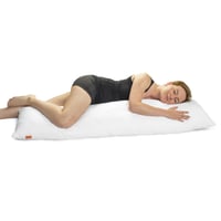 sleepling Vankúš na spanie na boku 40x145 cm, biely, dlhý vankúš na telo s obliečkou, 100 % mäkké mikrovlákno, tehotenský vankúš, dojčiaci vankúš, Oeko-TEX 1
