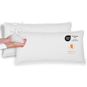 sleepling jastuk od paperja i perja 40x80 cm, 2 komada, navlaka od 100% pamuka, punjenje od 100% paperja i perja, perivo, Oeko-TEX, proizvedeno u EU, bijela
