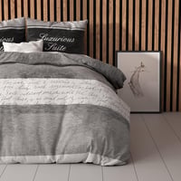 Sada posteľnej bielizne Sleeptime, 4-dielna, 135x200 cm - bavlna, Love, 2x obliečka na vankúš 80x80 cm, obliečka na paplón so zipsom, Oeko-TEX, ľahko žehliteľná 4