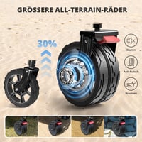 Cărucior pliabil SLIDBEAT XXL 220-330 L, cu capacitate de încărcare de 200 kg, frână, roți pivotante la 360°, suport pentru băuturi, ideal pentru camping, grădină și plajă 3