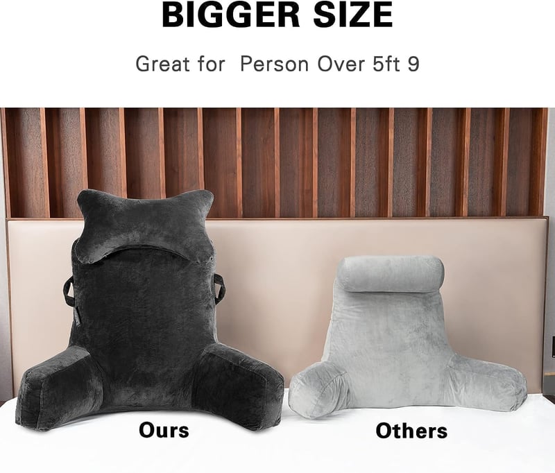 SLIGUY Extra Large olvasópárna 31 hüvelyk, ágytámla fekete