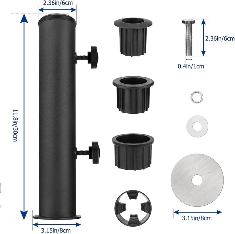 SLIIMU Univerzális Napernyő Állvány Adapter 48/38/32mm Redukciós Gyűrűvel