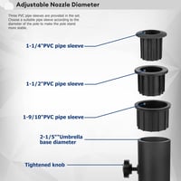 SLIIMU Univerzális Napernyő Állvány Adapter 48/38/32mm Redukciós Gyűrűvel 3